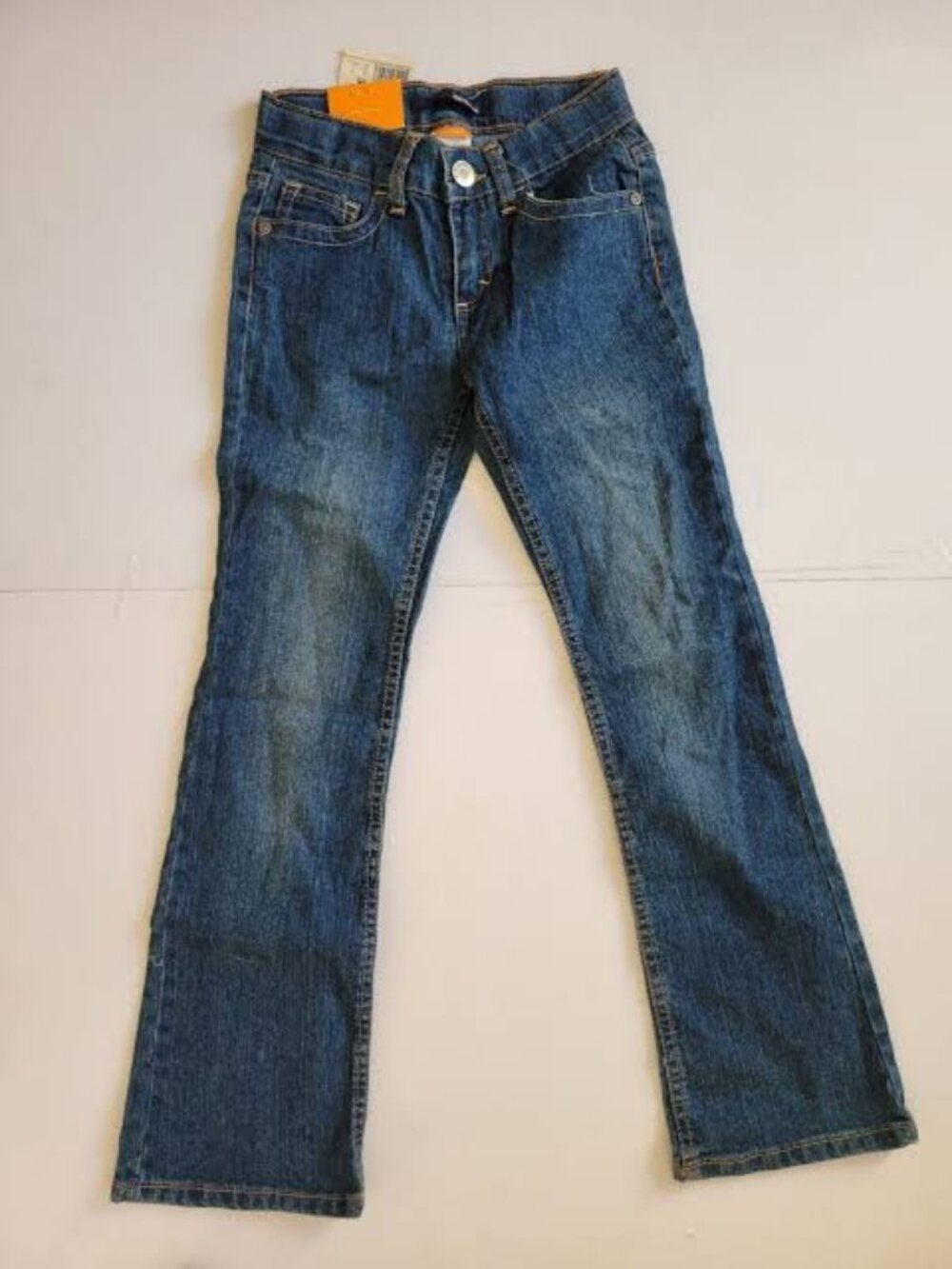 Basic Edition Girls Bootcut Slim Adjustable Waist Jeans New With Tags Size 12 Sl